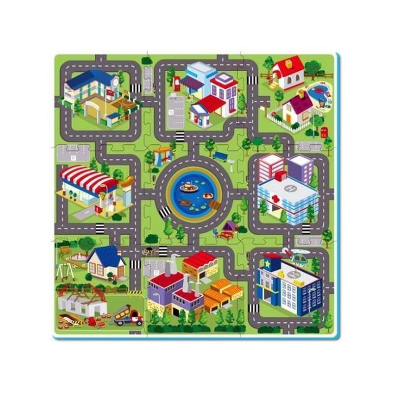 TAPPETINO STRADA CITTA'.9PEZZI 32X32CM EAN 8010362405049 INGROSSO TAPPETI SEDIE PER BAMBINI