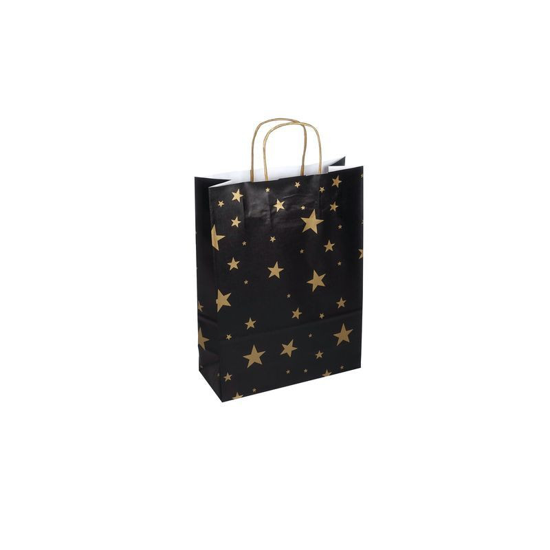 SACCHETTI XMAS GOLD CM. 24X31 EAN 8010598363274 INGROSSO SACCHETTI E SHOPPER NATALIZI