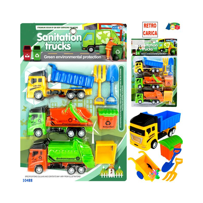 MEZZI ECOLOGICI C/ACCESSORI RETROCARICA EAN 8057438021161 INGROSSO GIOCHI DA EDICOLA