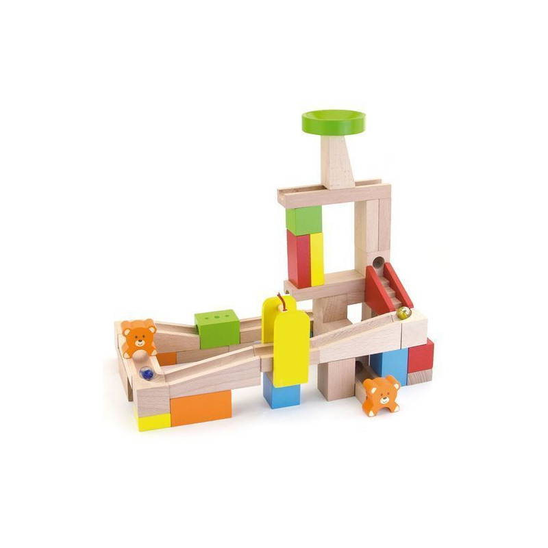 PISTA PER BIGLIE 49 PZ IN LEGNO EAN 6934510516192 INGROSSO GIOCHI IN LEGNO