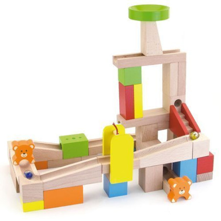 PISTA PER BIGLIE 49 PZ IN LEGNO EAN 6934510516192 INGROSSO GIOCHI IN LEGNO
