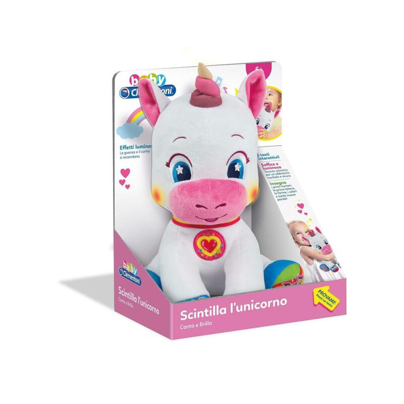 SCINTILLA L'UNICORNO CANTA E BRILLA EAN 8005125172504 INGROSSO PELUCHE MORBIDOSI
