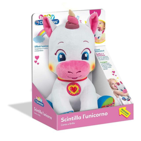 SCINTILLA L'UNICORNO CANTA E BRILLA EAN 8005125172504 INGROSSO PELUCHE MORBIDOSI