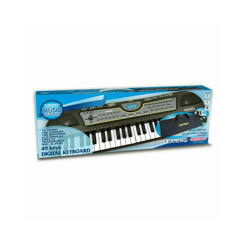 TASTIERA DIGITALE 49 TASTI C/ADATTATORE E BORSA 588X200X65MM +5A EAN 0047663333458 INGROSSO PIANOLE E TASTIERE