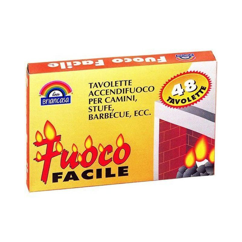 ACCENDIFUOCO FUOCO FACILE 48 TAVOLETTE EAN 8000061000218 INGROSSO ARTICOLI CAMPEGGIO