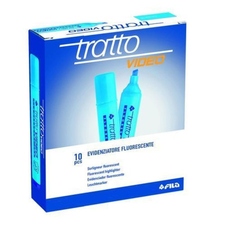 TRATTO VIDEO AZZURRO 12 EAN 8000825830457 INGROSSO EVIDENZIATORI