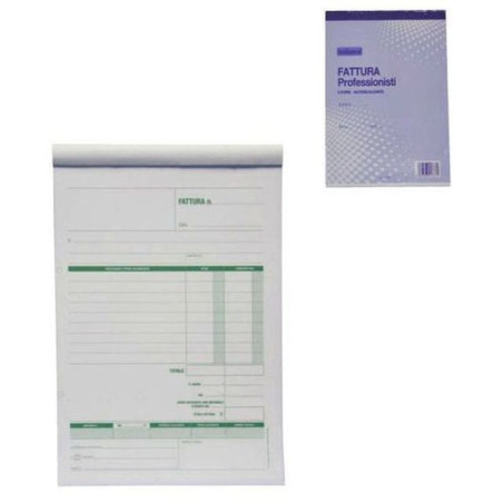 FATTURE PROFESSIONISTI 2 COPIE 15X21CM EAN 8033593013371 INGROSSO MODULI E SCHEDE