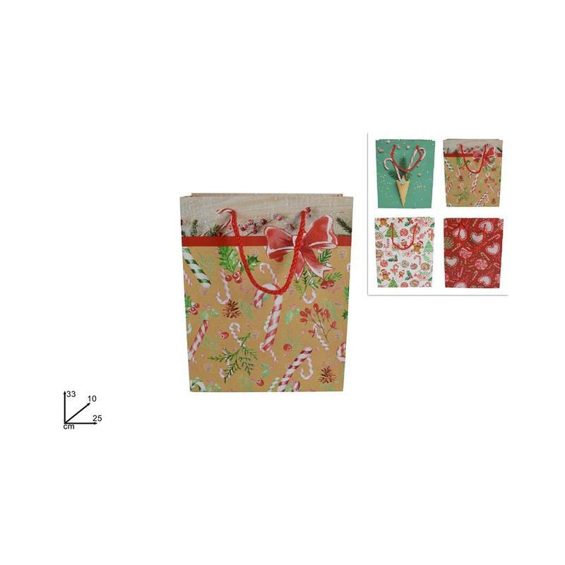 BUSTA REGALO LECCA LECCA 4 ASS 33X25X10C EAN 8053482138633 INGROSSO SACCHETTI E SHOPPER NATALIZI