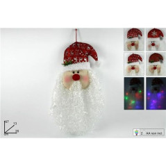 INGROSSO VISO BABBO NATALE LUCI