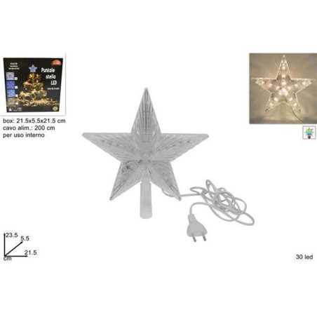 PUNTALE STELLA 30LED GIOCOLUCI 220V EAN 8033113524301 INGROSSO LUCI NATALIZIE