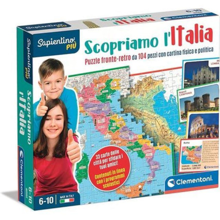 SAPIENTINO PIU - SCOPRIAMO L'ITALIA EAN 8005125165940 INGROSSO GIOCHI SAPIENTINO