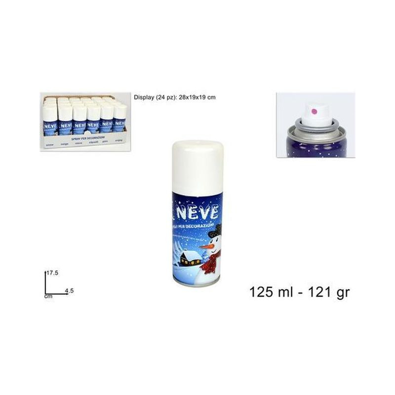 NEVE DECORAZIONE FINESTRE 125ML EAN 8033113439551 INGROSSO BOMBOLETTE SPRAY NATALIZIE