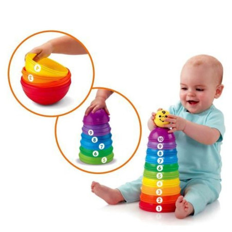 SCODELLE IN PLASTICA IMPILABILI 10 F.P. EAN 0746775053383 INGROSSO GIOCHI PRIMA INFANZIA