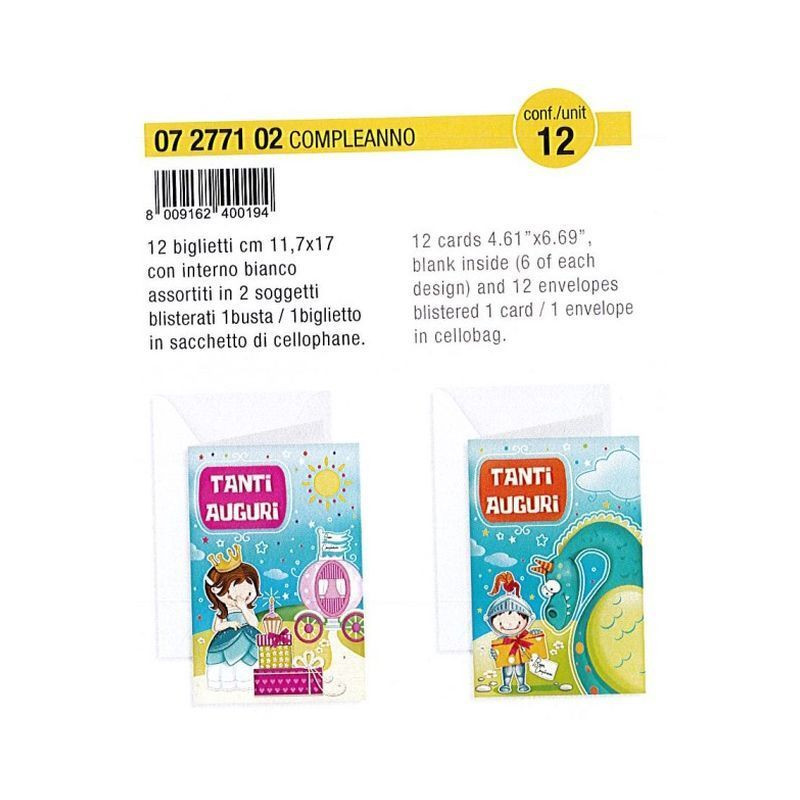 BIGLIETTO H.D. B/COMPL BIMBO C/SER.2 EAN 8009162400194 INGROSSO BIGLIETTI COMPLEANNO