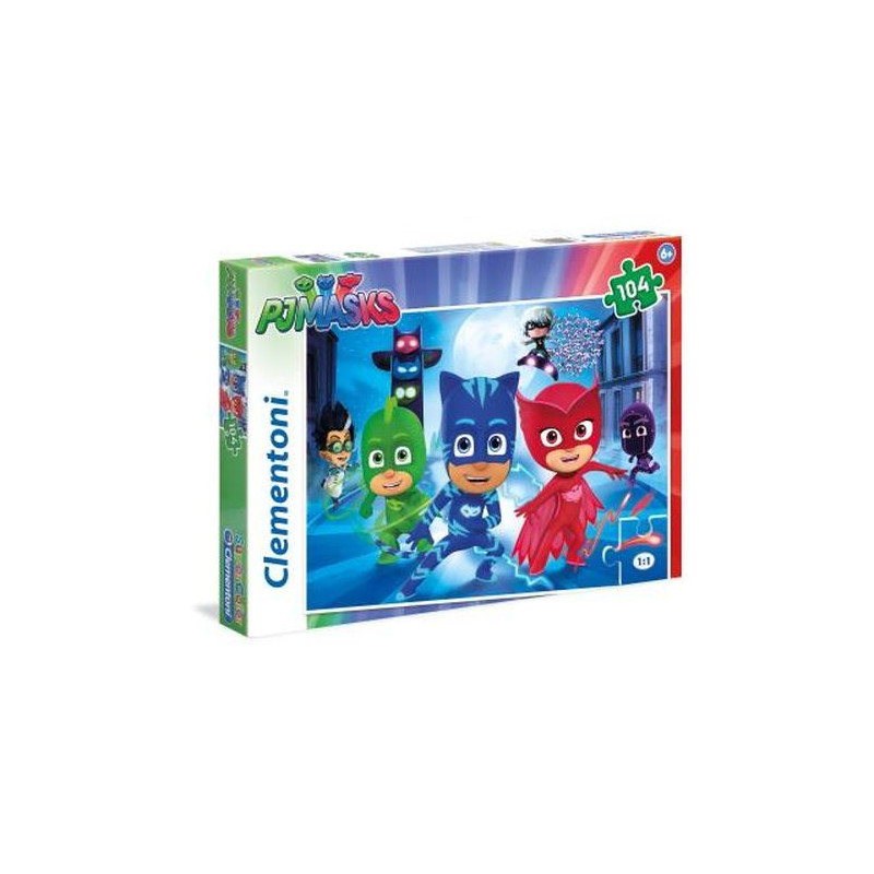 PUZZLE PZ.104 PJ MASKS 33.5X23.5CM +6A CLEMENTONI