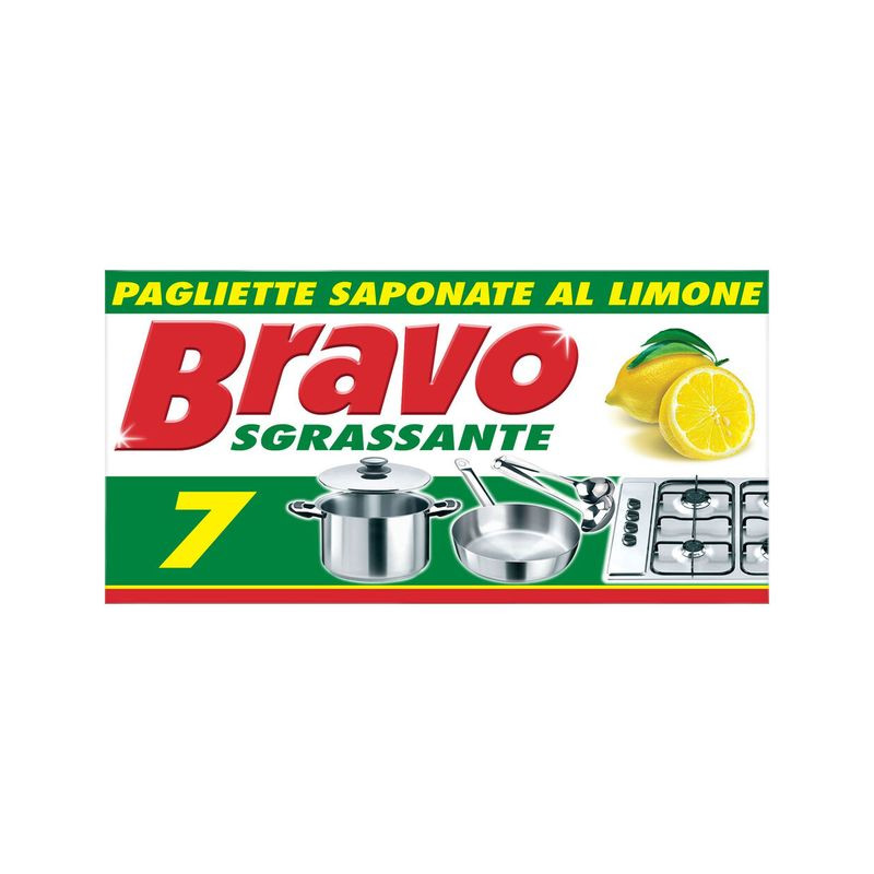 BRAVO PAGLIETTA SGRASSANTE 7PZ EAN 8003520016386 INGROSSO DETERSIVI
