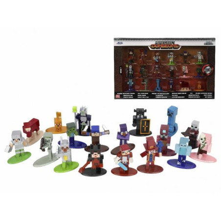 MINECRAFT GIFTPACK DA COLLEZIONE 18 PERS ONAGGI IN DIE CAST CM.4 WAVE 7 EAN 4006333080432 INGROSSO PERSONAGGI CARTOON E DISNEY