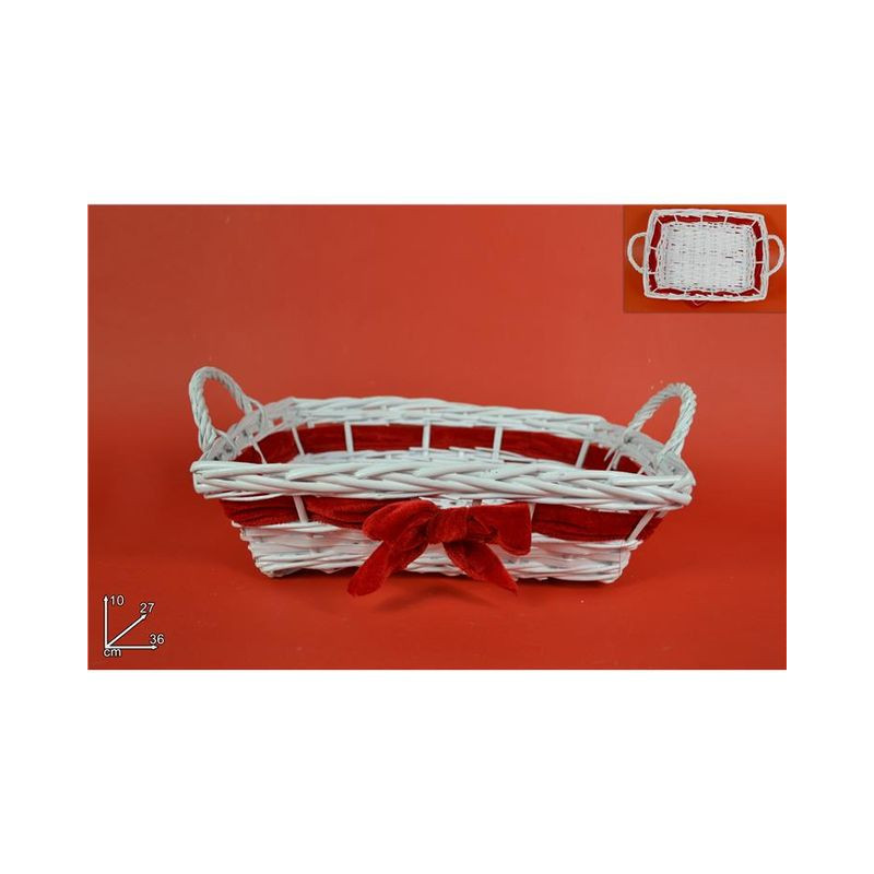 CESTA RETTANG. 36X27CM BIANCA C/FIOCCO R EAN 8033113747649 INGROSSO CESTI NATALIZI CESTA RETTANG. 36X27CM BIANCA C/FIOCCO R EAN 8033113747649 INGROSSO CESTI NATALIZI