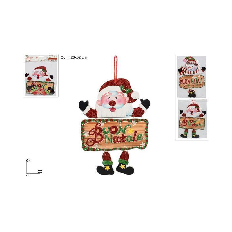 APPENDINO PERS. NATALIZIO BUON NATALE AS EAN 8033113883682 INGROSSO APPENDINI NATALIZI