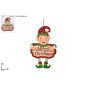 APPENDINO FOLLETTO 56 CM MERRY CHRISTMAS EAN 8033113969690 INGROSSO APPENDINI NATALIZI