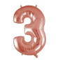 PALLONCINO MYLAR N. 3 ROSA GOLD MEGA 40 EAN 8032685998558 INGROSSO PALLONCINI COMPLEANNO