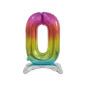 PALLONCINO MYLAR N. 0 STANDING RAINBOW EAN 8032685999005 INGROSSO PALLONCINI COMPLEANNO