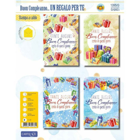 BIGLIETTO B/C - UN REGALO PER TE EAN 8056860792762 INGROSSO BIGLIETTI COMPLEANNO