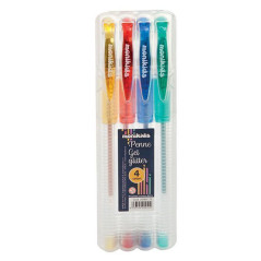 INGROSSO PENNE GEL 4 PZ GLITTER