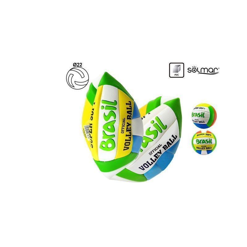 PALLONE VOLLEY SOFT BRASIL D220 280-310G EAN 8430373040525 INGROSSO PALLONI CALCIO E VOLLEY