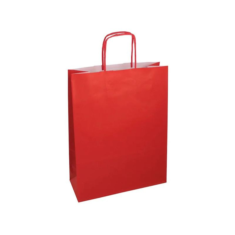 SHOPPER CARTA 24X31 ROSSO C.25 EAN 8010598631236 INGROSSO SACCHETTI E SHOPPER REGALO