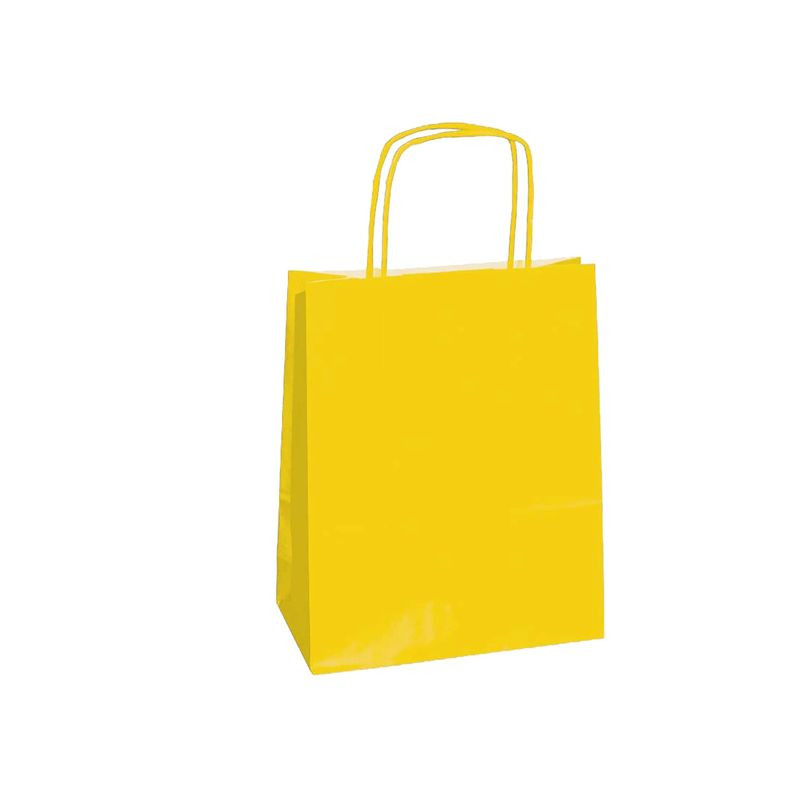 SHOPPER CARTA 24X31 GIALLO C.25 EAN 8010598632233 INGROSSO SACCHETTI E SHOPPER REGALO