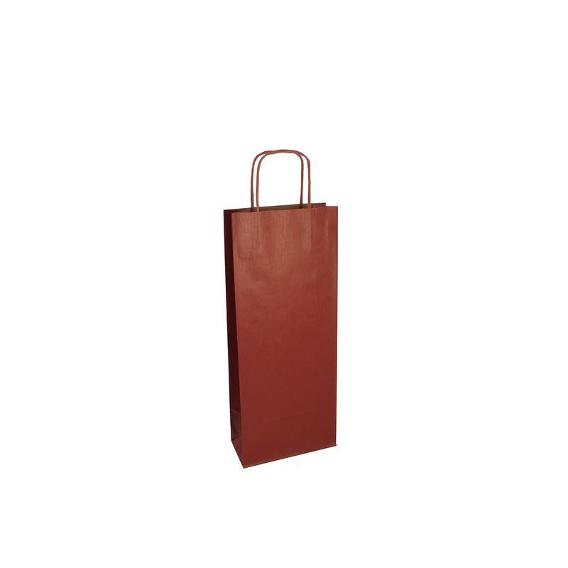 SACCHETTO BOTTIGLIA WINE ROSSO CM. 7X39 EAN 8010598676169 INGROSSO SACCHETTI E SHOPPER NATALIZI
