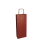 SACCHETTO BOTTIGLIA WINE ROSSO CM. 7X39 EAN 8010598676169 INGROSSO SACCHETTI E SHOPPER NATALIZI
