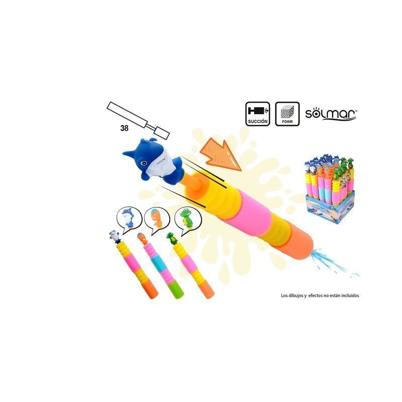 TUBO SPARA ACQUA ANIMALI MARINI 38CM D,4 EAN 8430373031998 INGROSSO PISTOLE ACQUA E SPRUZZATORI