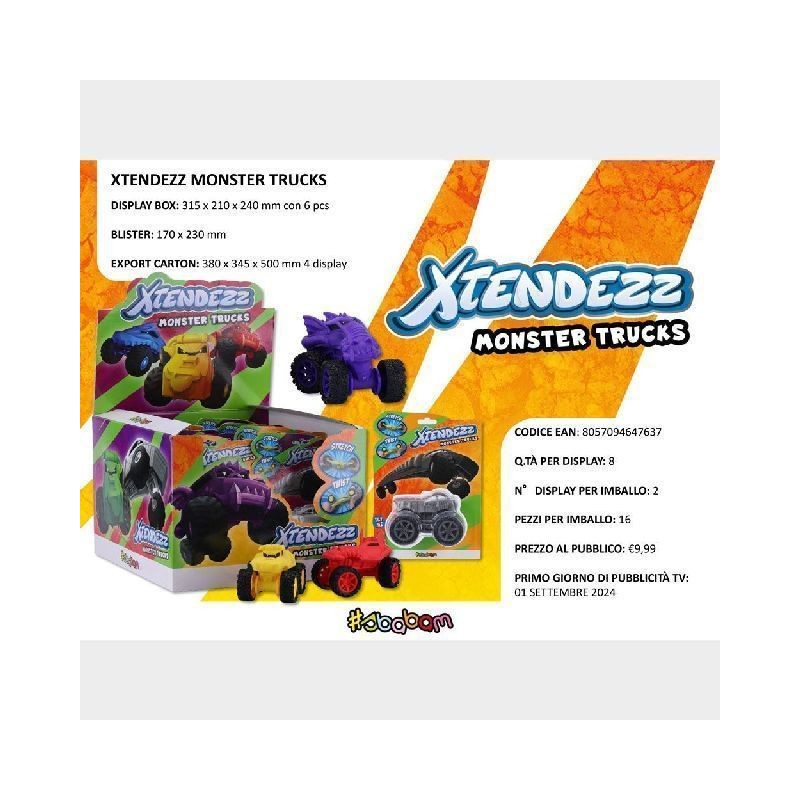 XTENDEZZ MONSTER TRUCKS EAN 8057094647637 INGROSSO GIOCHI DA EDICOLA