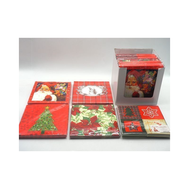 TOVAGLIOLI CARTA 17X17CM 20PZ 2V NAT ASS EAN 8021029330895 INGROSSO TOVAGLIOLI NATALIZI