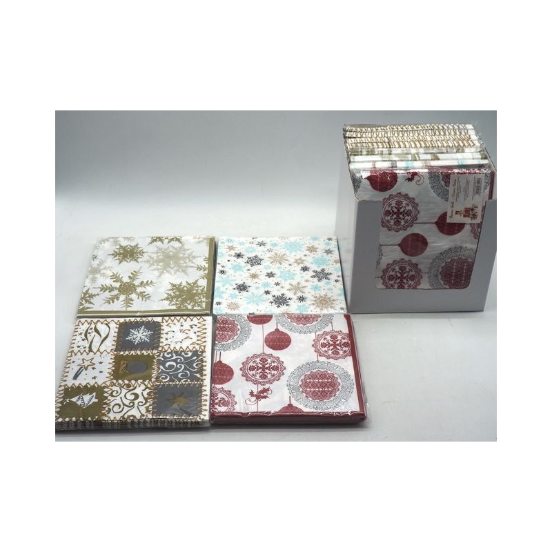 TOVAGLIOLI CARTA 17X17CM 20PZ 2V NAT ASS EAN 8021029330901 INGROSSO TOVAGLIOLI NATALIZI