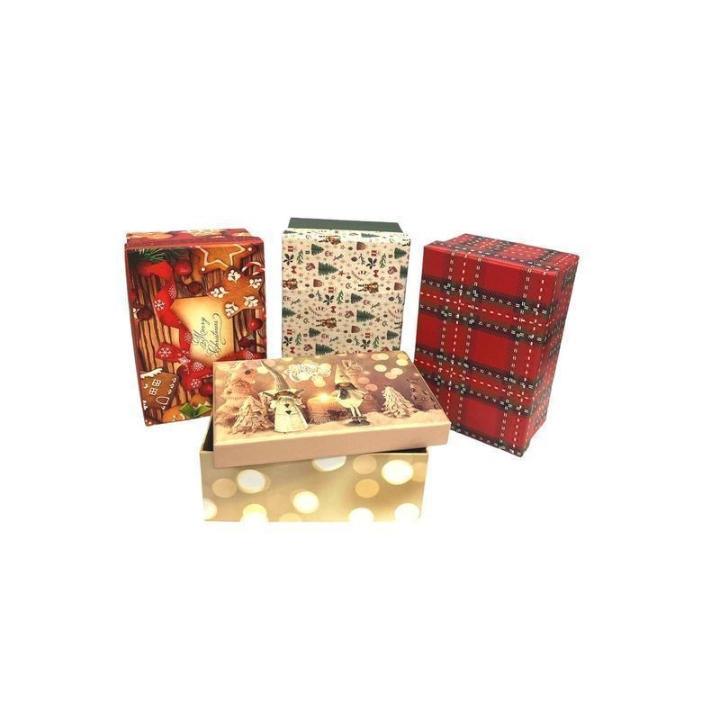 SCATOLA CARTONE STAMP. NATALE 29X21X12,5 EAN 8021785690356 INGROSSO SCATOLE NATALIZIE