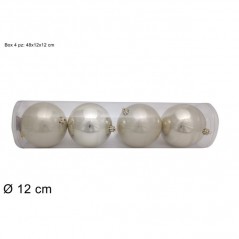 INGROSSO PALLE 12CM 4PZ 2ASS BEI