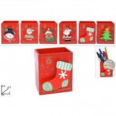 INGROSSO PORTA PENNE LEGNO NATAL