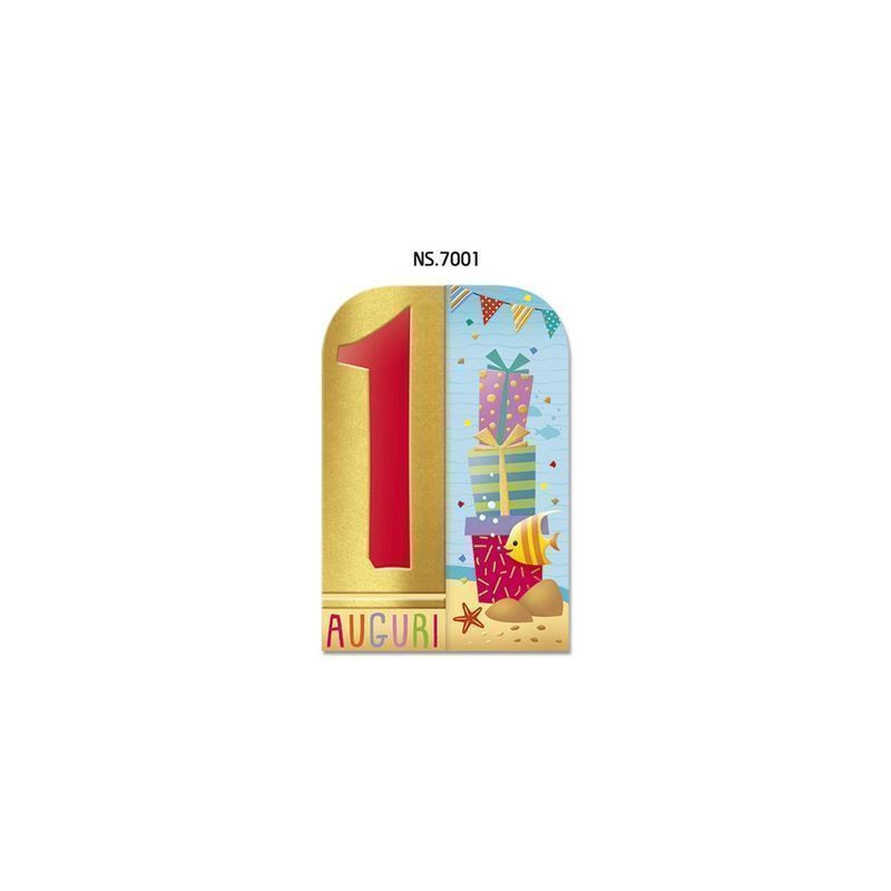 BIGLIETTO NUMERONI 1 EAN 8001608370016 INGROSSO BIGLIETTI COMPLEANNO