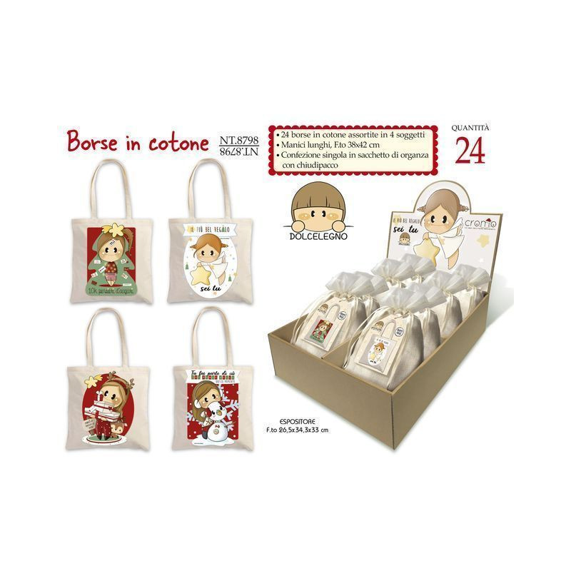 BORSA DI NATALE BUBINE EAN 8001608387984 INGROSSO SACCHETTI E SHOPPER NATALIZI