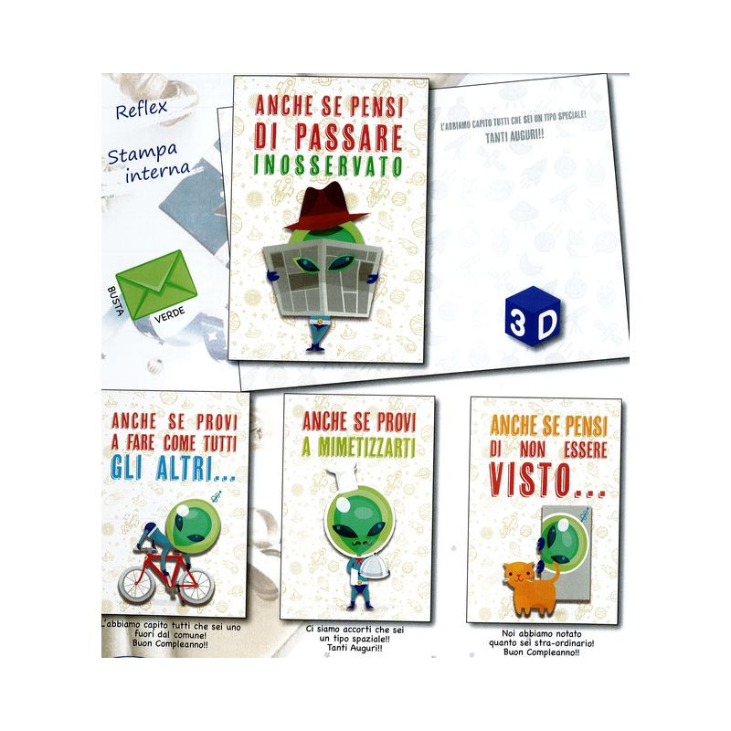 BIGLIETTO B/C STRA-ORDINARIO 3D EAN 8056860796722 INGROSSO BIGLIETTI COMPLEANNO