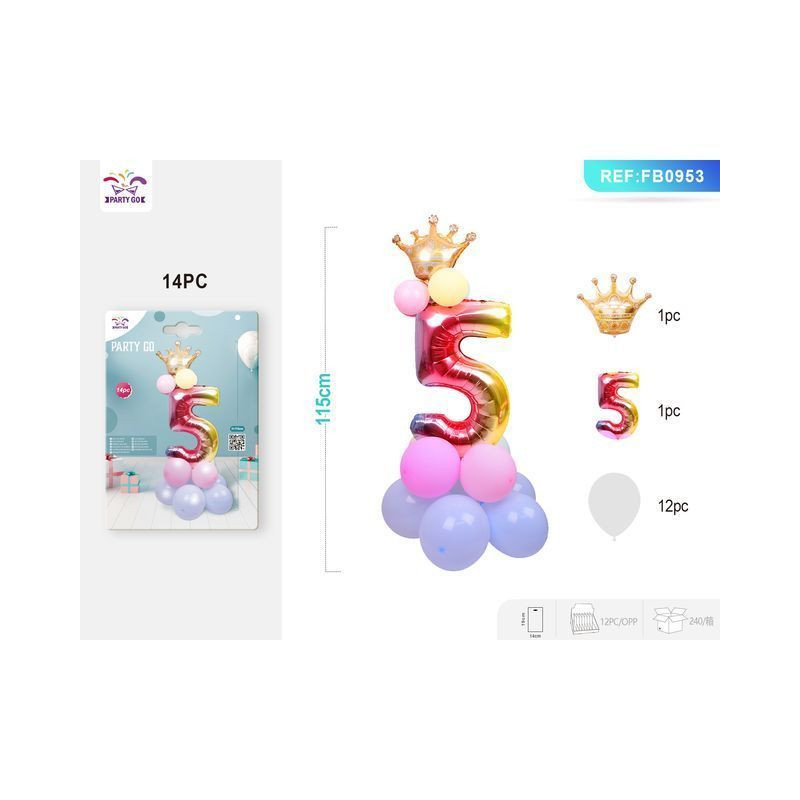 SET PALLONCINI MYLAR N.5 COL. 115CM 14PZ EAN 8058617598535 INGROSSO PALLONCINI COMPLEANNO SET PALLONCINI MYLAR N.5 COL. 115CM 14PZ EAN 8058617598535 INGROSSO PALLONCINI COMPLEANNO