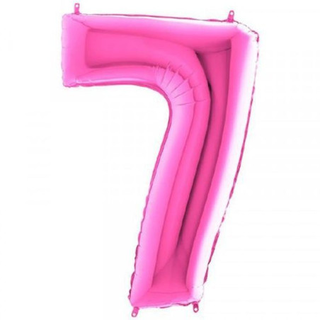 PALLONCINO MYLAR N. 7 FUXIA MEGA 101CM EAN 8032685998794 INGROSSO PALLONCINI COMPLEANNO