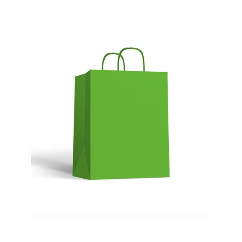 SHOPPER CARTA 54X49 VERDE C.25 EAN 80000402 INGROSSO SACCHETTI E SHOPPER REGALO