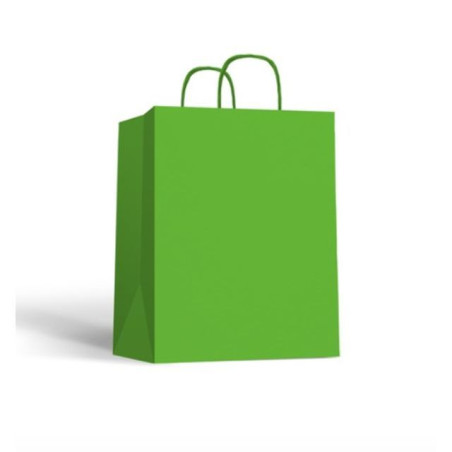 SHOPPER CARTA 54X49 VERDE C.25 EAN 80000402 INGROSSO SACCHETTI E SHOPPER REGALO