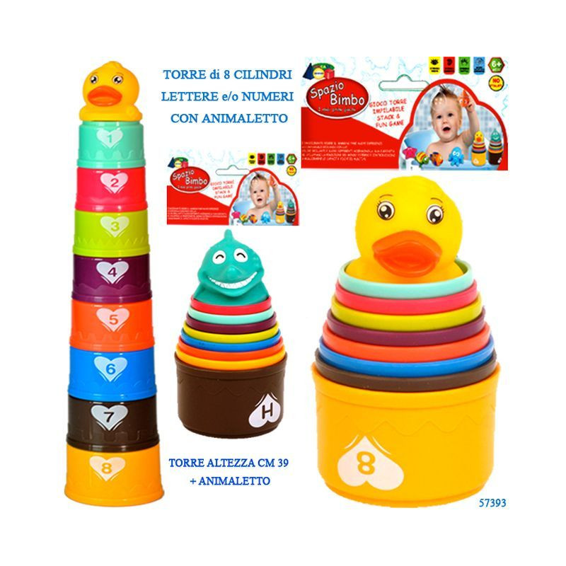 BUSTA GIOCO TORRE C/ANIMAL. SPAZIO BIMB EAN 8057438023042 INGROSSO GIOCHI PRIMA INFANZIA
