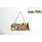 APPENDINO MERRY CHRISTMAS LEGNO CM9 2ASS EAN 8053482052182 INGROSSO APPENDINI NATALIZI