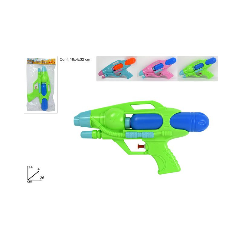 PISTOLA ACQUA 3 COLORI ASSORTITI EAN 8034048504413 INGROSSO PISTOLE ACQUA E SPRUZZATORI